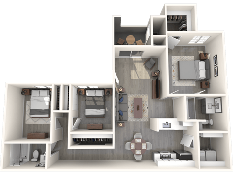 a floor plan of a 1 bedroom apartment